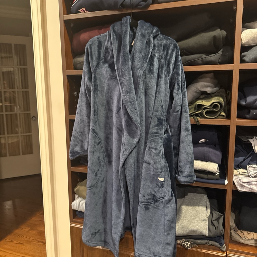 UGG Navy Plush Robe